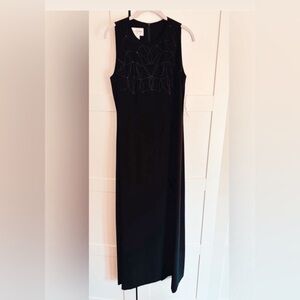 Evan Piconne Long Formal Dress in Black Size 10 NWT Beaded details